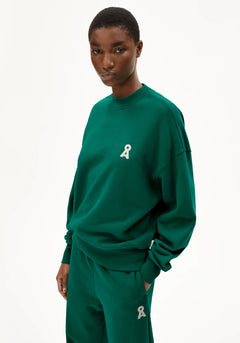 Armedangels W's Iconic Å Alizaa Sweater - Organic cotton Emerald Green Shirt