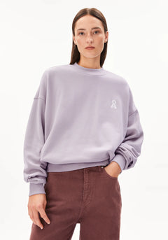 Armedangels W's Iconic Å Alizaa Sweater - Organic cotton Ice Grape Shirt