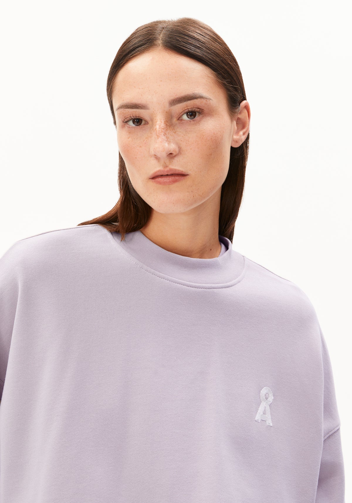 Armedangels W's Iconic Å Alizaa Sweater - Organic cotton Ice Grape Shirt