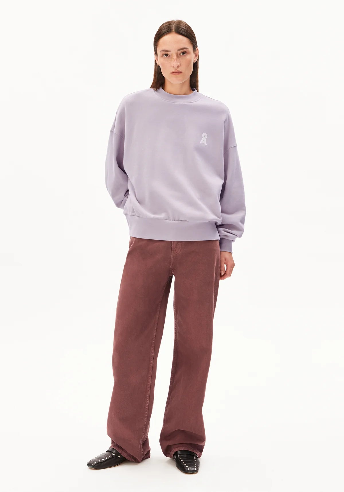 Armedangels W's Iconic Å Alizaa Sweater - Organic cotton Ice Grape Shirt