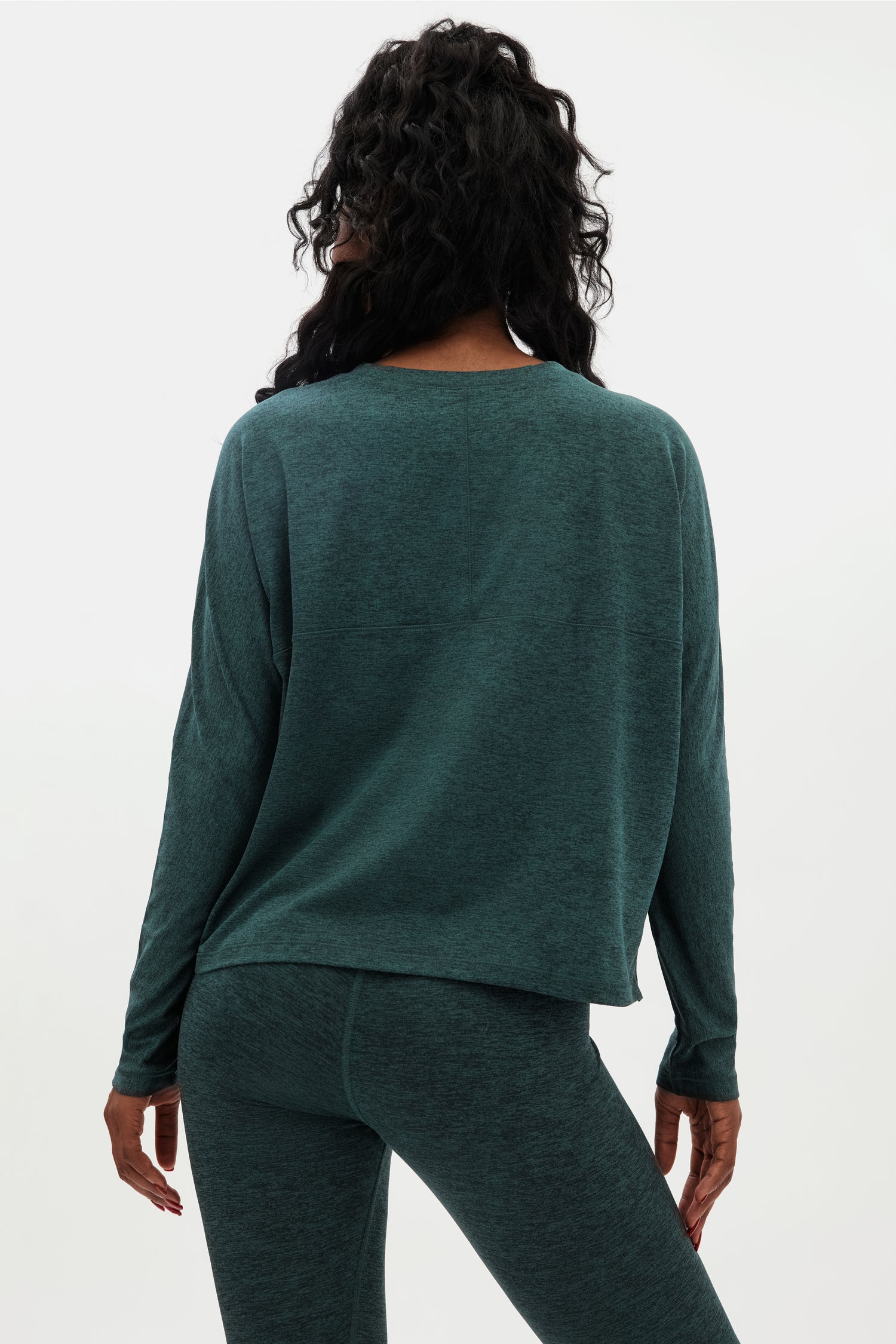 Girlfriend Collective ReSet Long Sleeve Tee - Recycled PET Moss Shirt