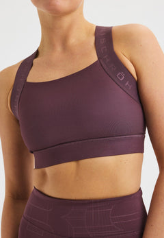 Röhnisch Kay Sports Bra - Recycled polyester Dk Grey Plum Underwear