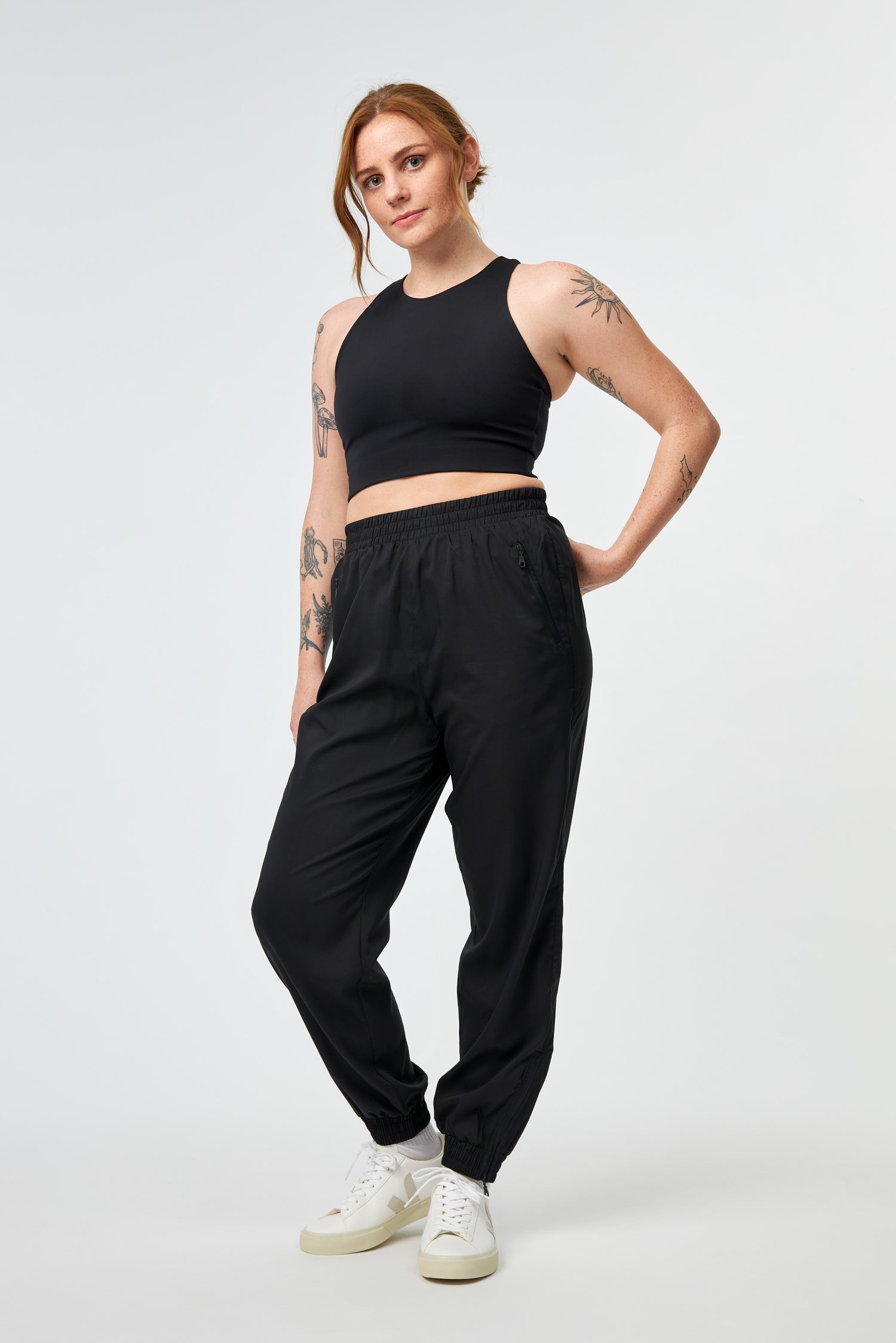 Girlfriend Collective W's Summit Track Pant - Made From Recycled PET Bottles Black Pants