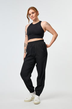Girlfriend Collective W's Summit Track Pant - Made From Recycled PET Bottles Black Pants