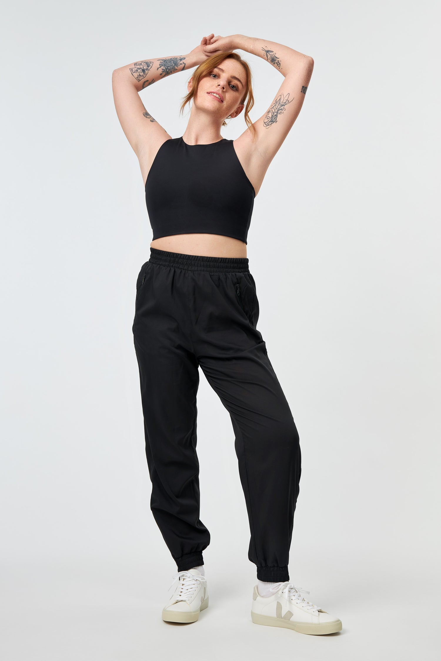 Girlfriend Collective W's Summit Track Pant - Made From Recycled PET Bottles Black Pants