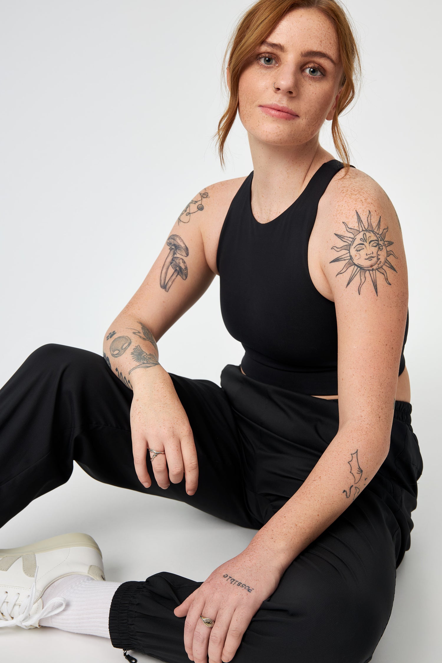 Girlfriend Collective W's Summit Track Pant - Made From Recycled PET Bottles Black Pants