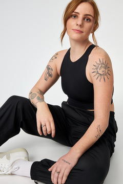 Girlfriend Collective W's Summit Track Pant - Made From Recycled PET Bottles Black Pants
