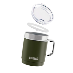 SIGG Travel Mug 0.3l - Stainless Steel Green Cutlery