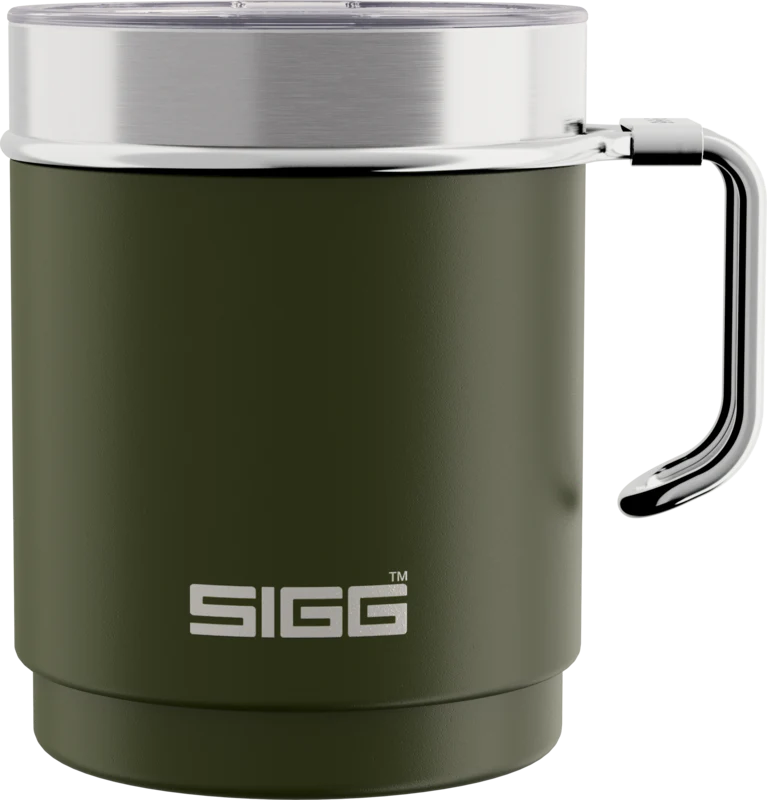 SIGG Travel Mug 0.3l - Stainless Steel Green Cutlery
