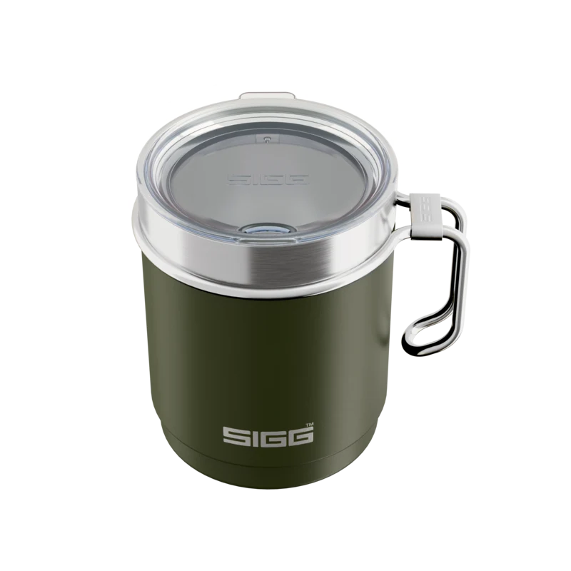 SIGG Travel Mug 0.3l - Stainless Steel Green Cutlery