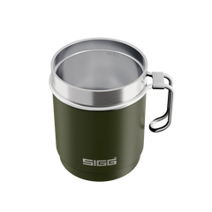 SIGG Travel Mug 0.3l - Stainless Steel Green Cutlery