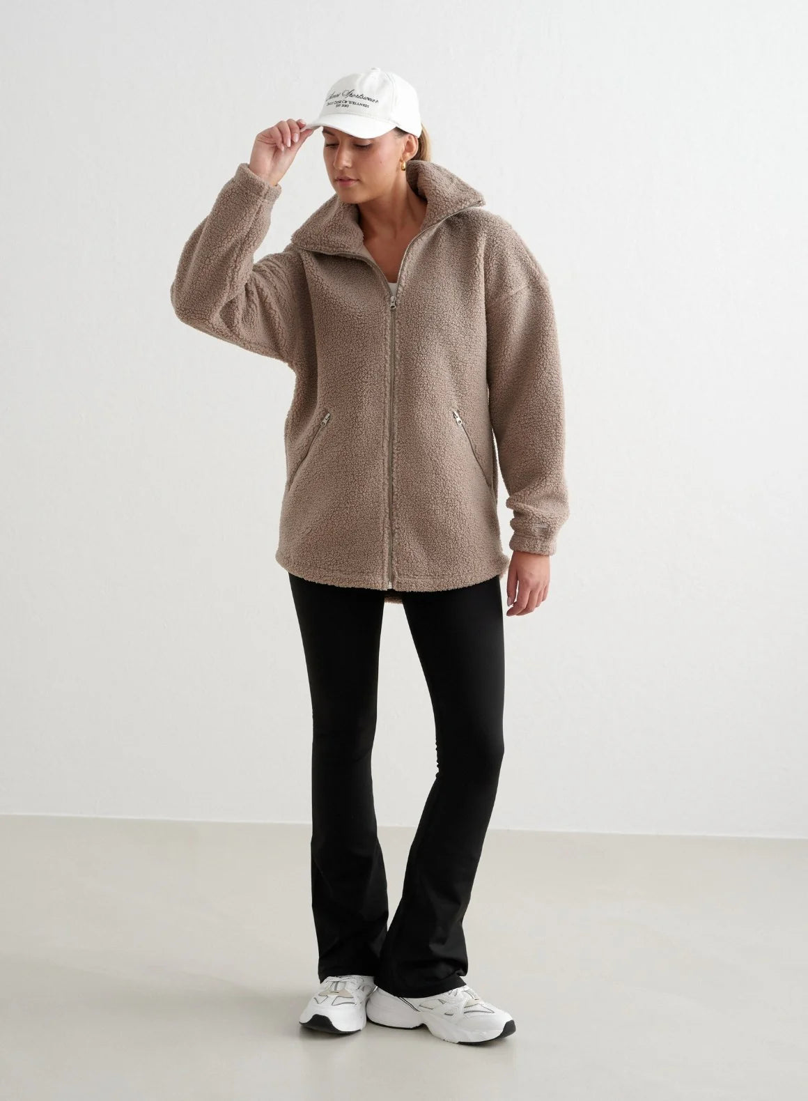 Aimn Pile Jacket Dark Clay Outerwear