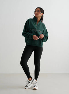 Aimn - Varsity Sweat Half Zip - Weekendbee - sustainable sportswear