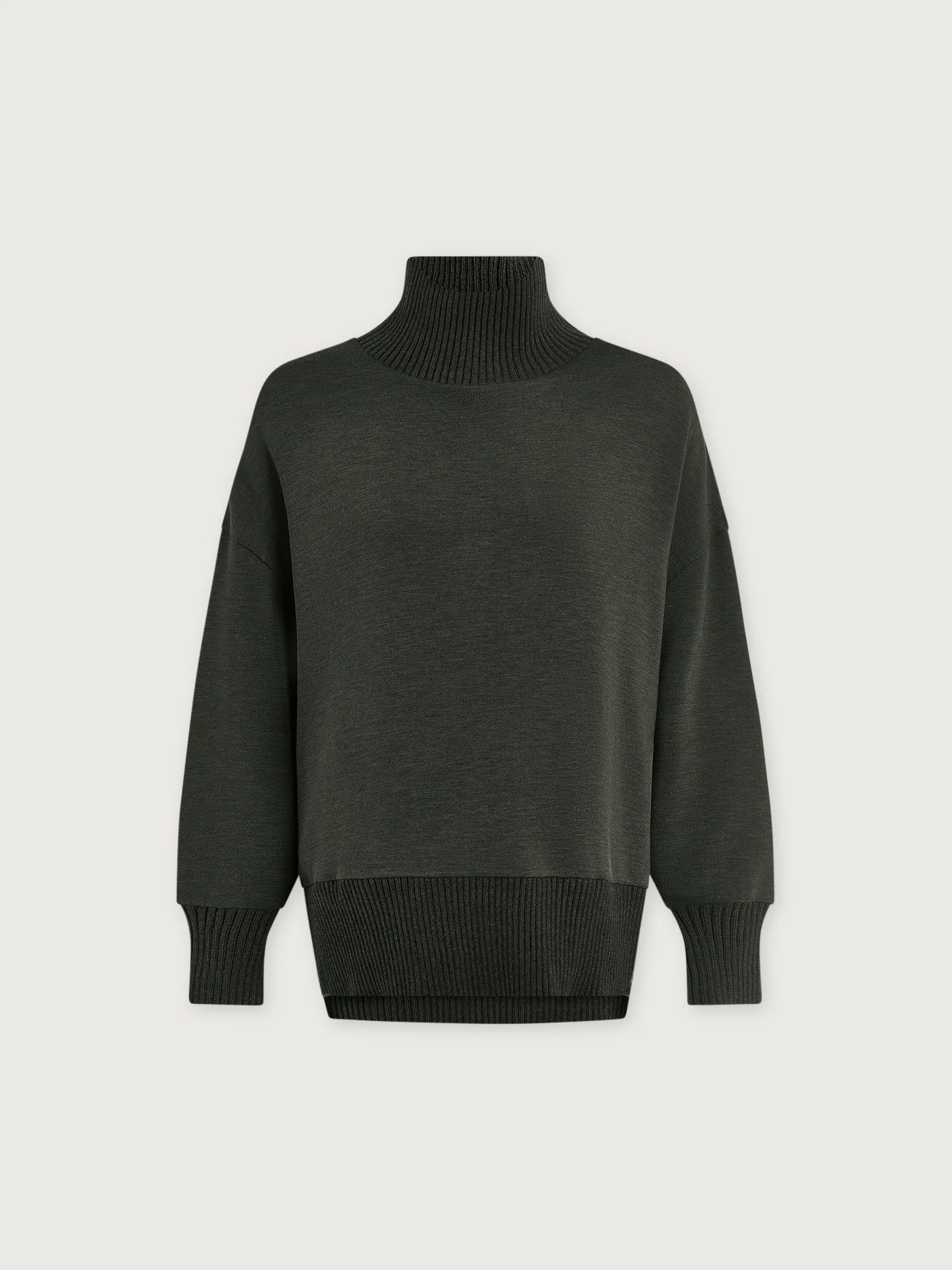 Varley Barker High-Neck Sweat Olive Marl Shirt