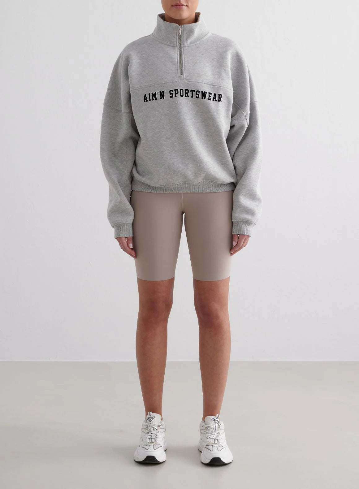 Aimn - Varsity Sweat Half Zip - Weekendbee - sustainable sportswear