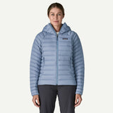 W's Down Sweater Hoody - Gerecycled Nylon & RDS gecertificeerd dons - Barnacle Blue