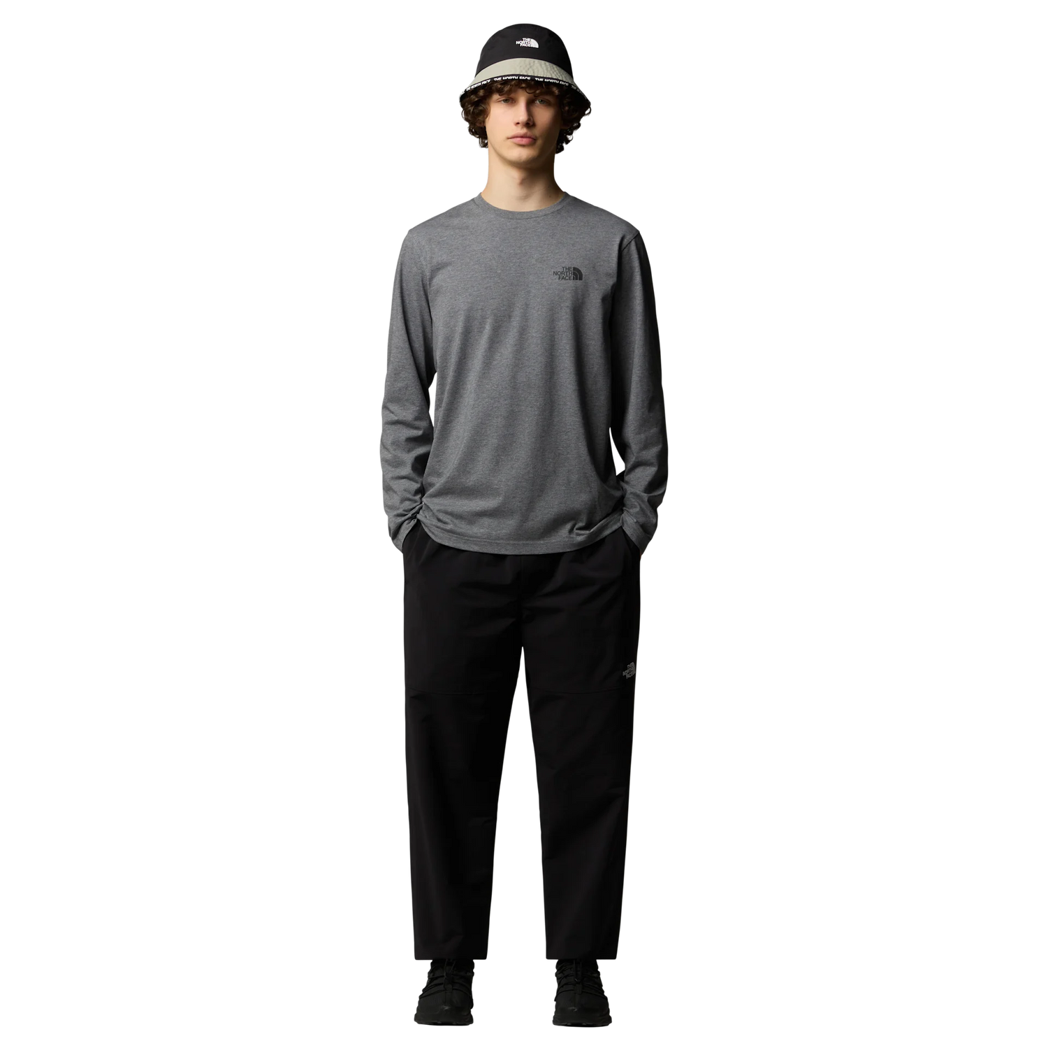 The North Face M's L/S Simple Dome Tee Grey Shirt