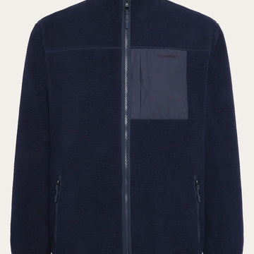 KnowledgeCotton Apparel - Loose Fit Zip Fleece - Weekendbee - sustainable sportswear
