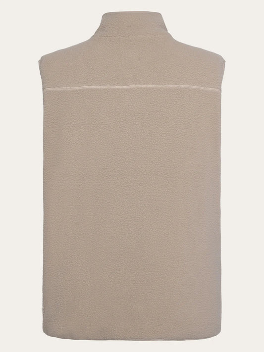 KnowledgeCotton Apparel - Loose Fit Zip Fleece Vest - Weekendbee - sustainable sportswear