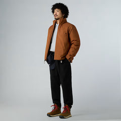 The North Face M's Bergen Leather Waterproof Snow Boots Timber Tan-TNF Red Shoes