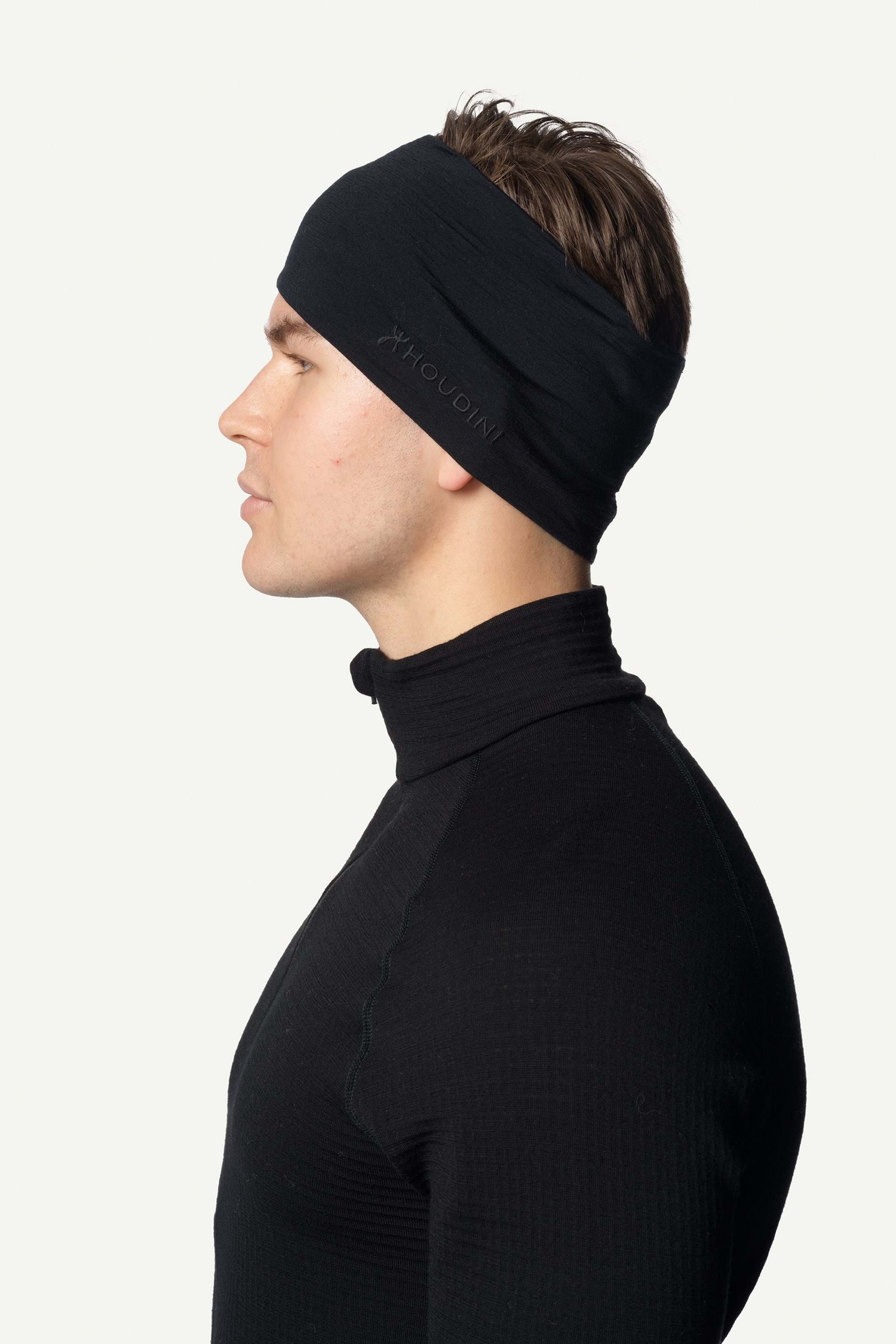 Houdini Desoli Headband - 100% Merino Wool True Black Headwear