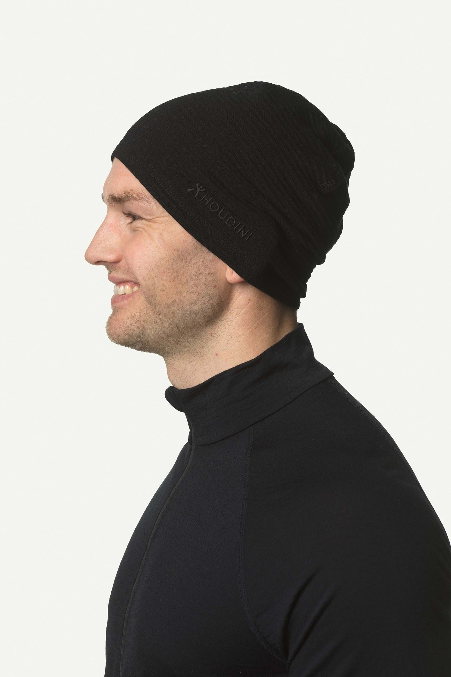 Houdini Desoli Thermal Hat - 100% Merino Wool True Black Headwear