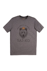 Party Bear T-shirt - Organic Cotton Shirt VAI-KØ Dark Grey Melange M