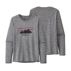 Patagonia W's Long-Sleeved Capilene® Cool Daily Graphic Shirt - Recycled Polyester Free Hand Fitz Roy: Feather Grey Shirt