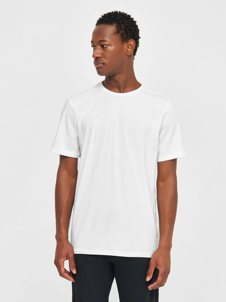 KnowledgeCotton Apparel Agnar 100% Cotton T-Shirt Bright White Shirt