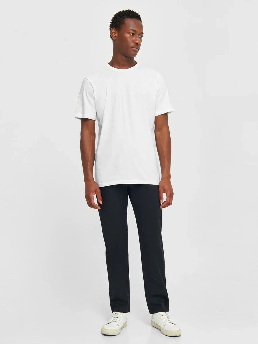 KnowledgeCotton Apparel Agnar 100% Cotton T-Shirt Bright White Shirt
