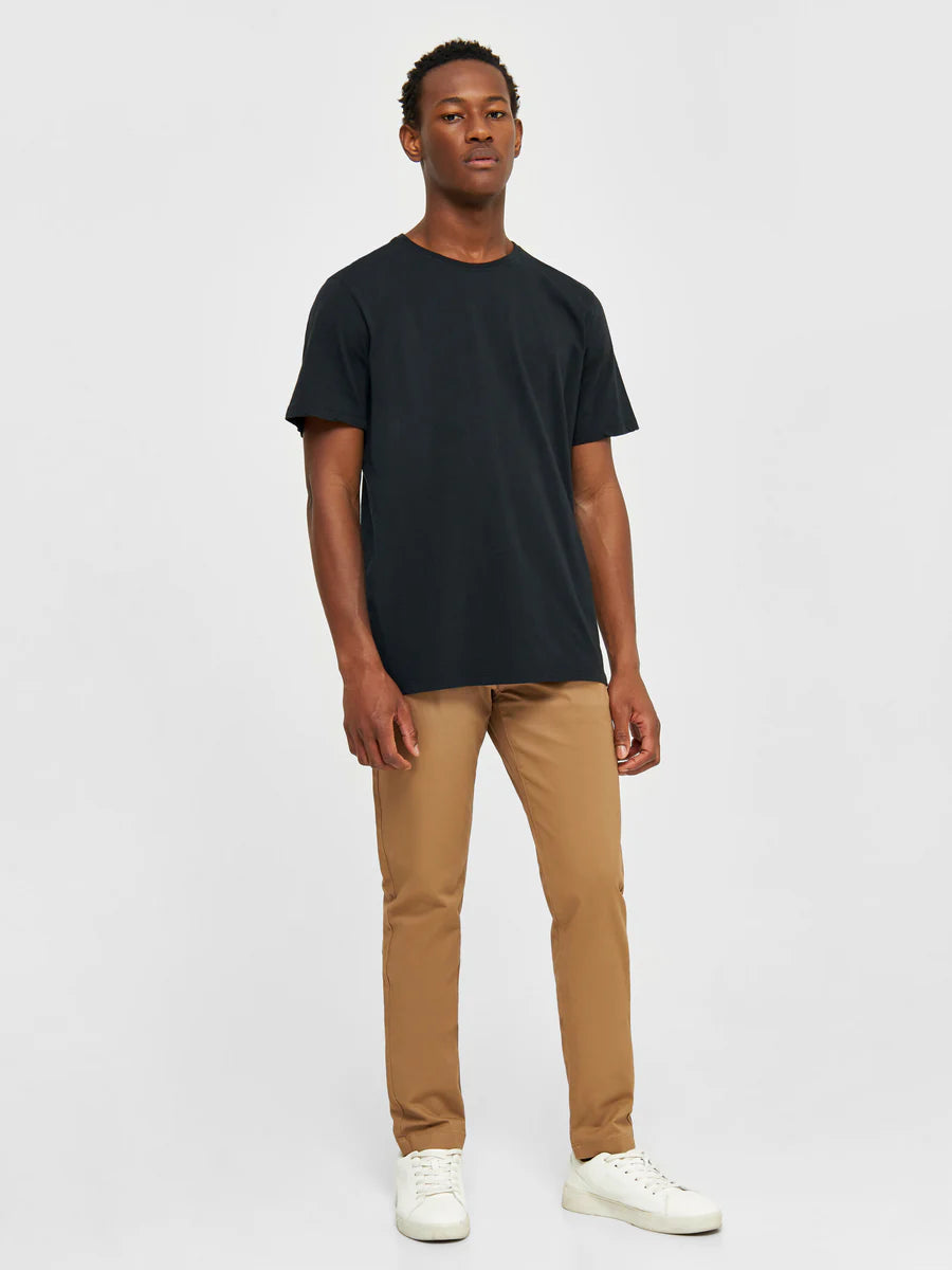 KnowledgeCotton Apparel Agnar 100% Cotton T-Shirt Black Jet Shirt