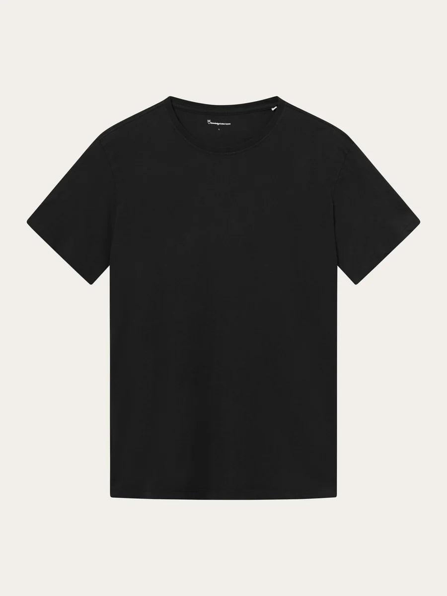 KnowledgeCotton Apparel Agnar 100% Cotton T-Shirt Black Jet Shirt