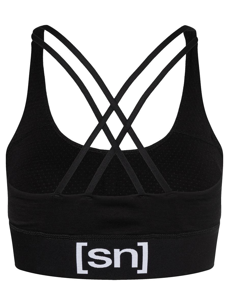 Supernatural W's Super Top Merino Sports Bra Jet Black Underwear