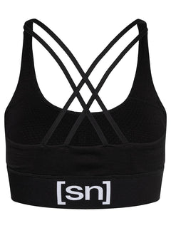 Supernatural W's Super Top Merino Sports Bra Jet Black Underwear