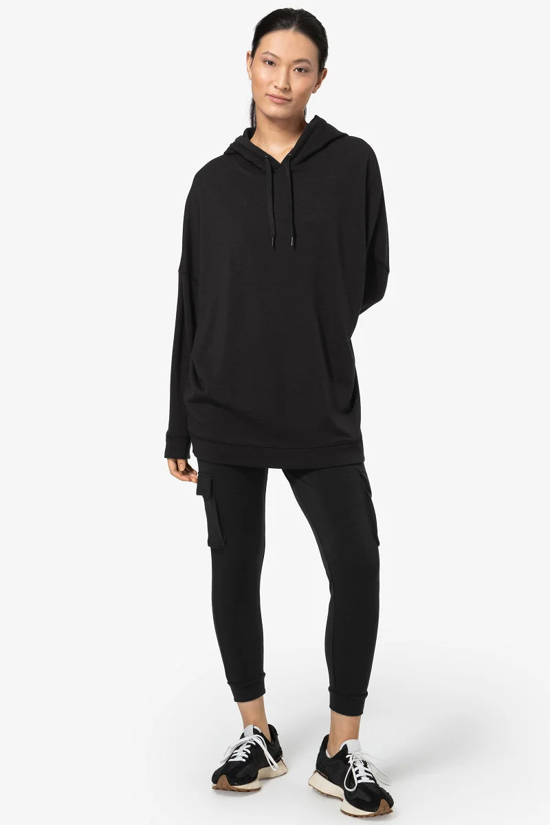 Supernatural W's Feel Good Merino Wool Hoodie Jet Black Sweaters