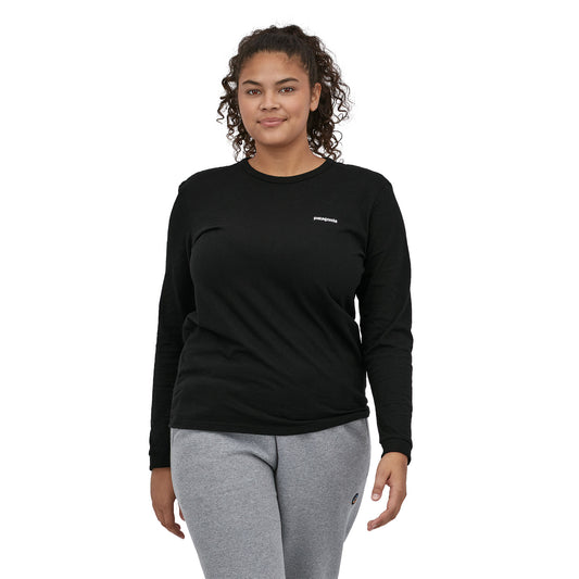 Patagonia - W's L/S P-6 Logo Responsibili-Tee - Recycled Cotton & Recycled Polyester - Weekendbee - sustainable sportswear