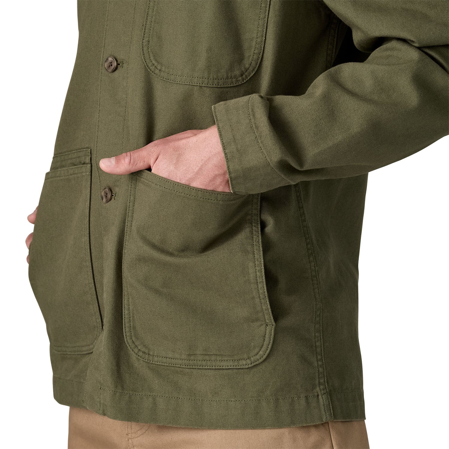 Patagonia M's Point Reyes Canvas Coat Basin Green Jacket