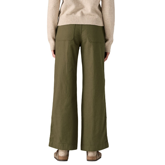 Patagonia W's Point Reyes Canvas Wide Leg Pants Basin Green Pants