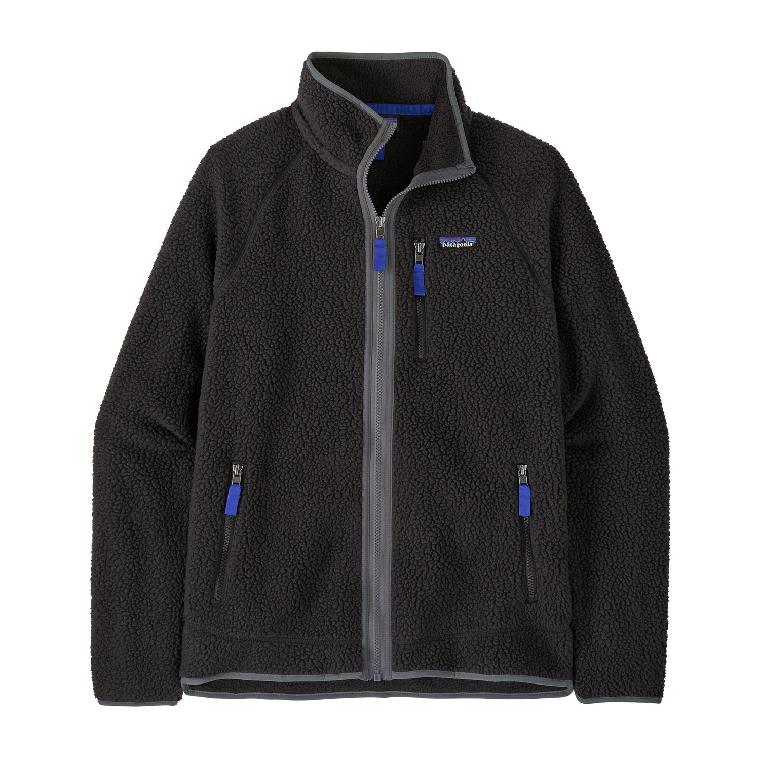 Patagonia M's Retro Pile Jacket - 100 % Recycled Polyester Black w Forge Grey Jacket