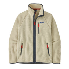 Patagonia M's Retro Pile Jacket - 100 % Recycled Polyester Pelican w Smolder Blue Jacket