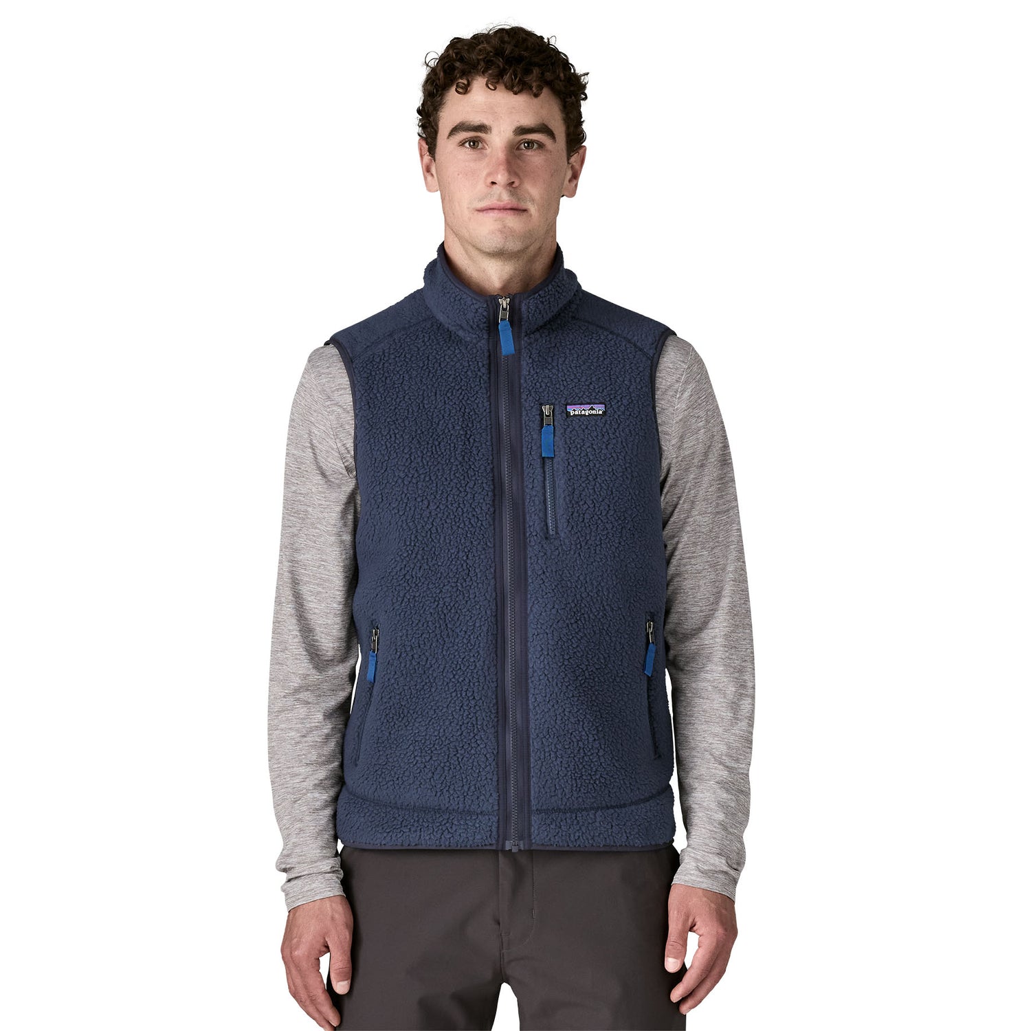 Patagonia M's Retro Pile Vest - Recycled polyester New Navy w Sunken Blue Jacket