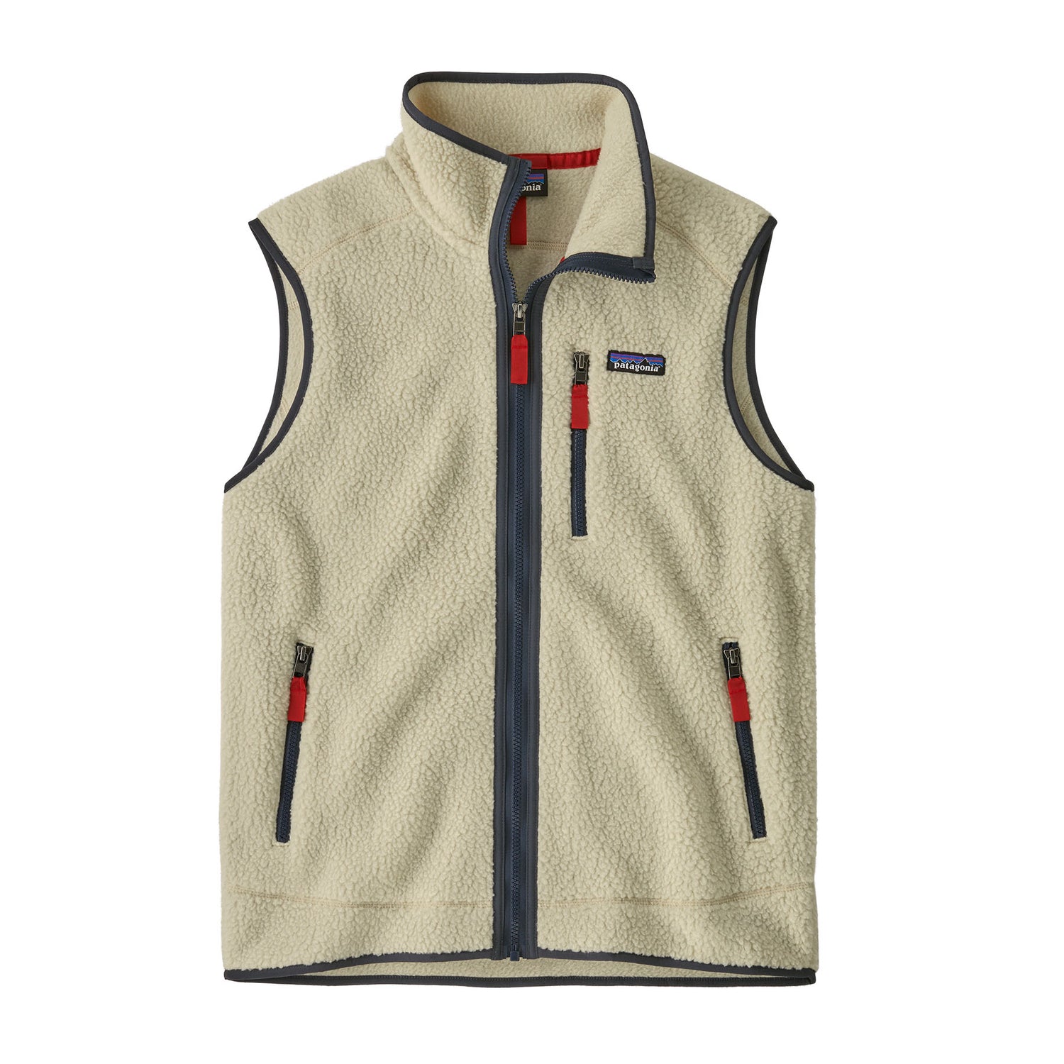 Patagonia M's Retro Pile Vest - Recycled polyester Pelican w Smolder Blue Jacket