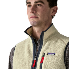 Patagonia M's Retro Pile Vest - Recycled polyester Pelican w Smolder Blue Jacket