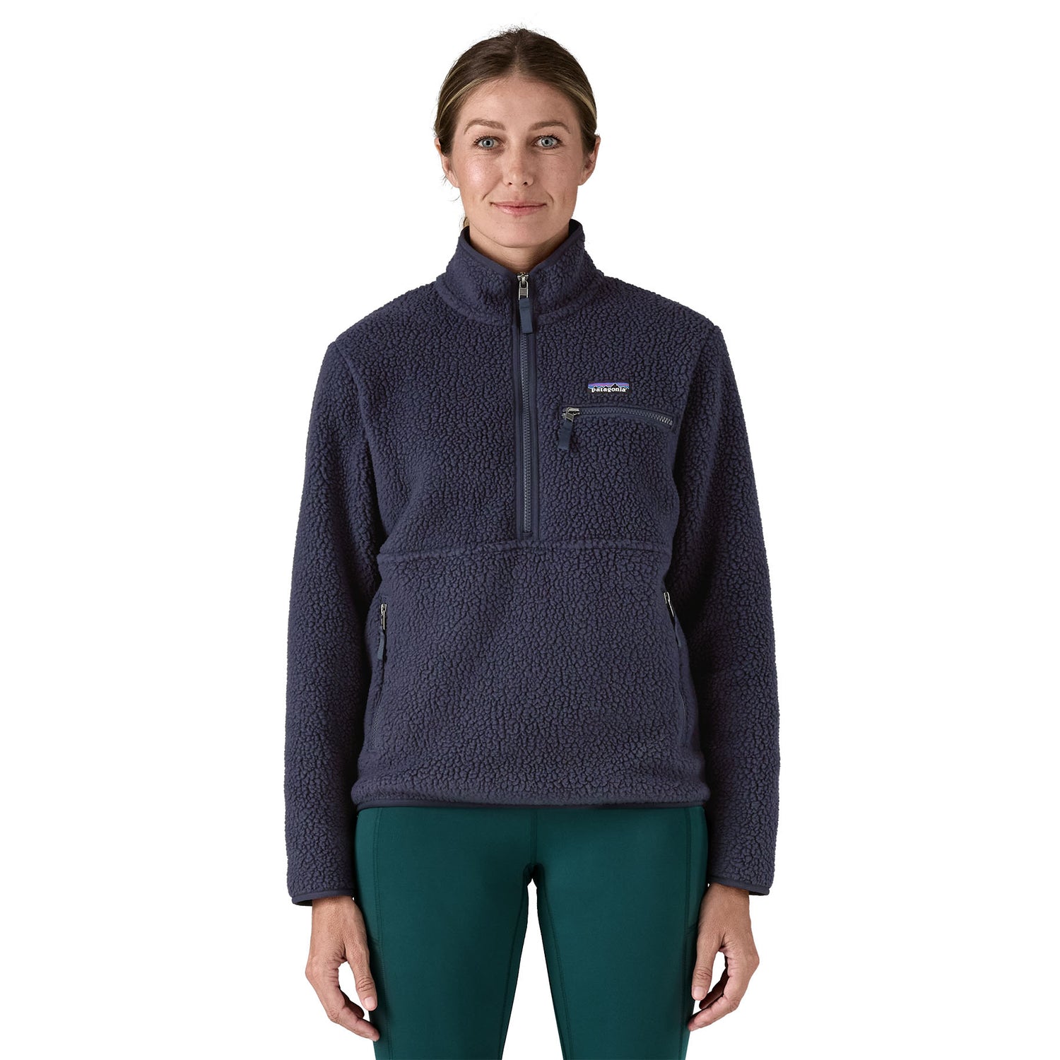 Patagonia W's Retro Pile Fleece Marsupial - Recycled Polyester Sunken Blue Shirt