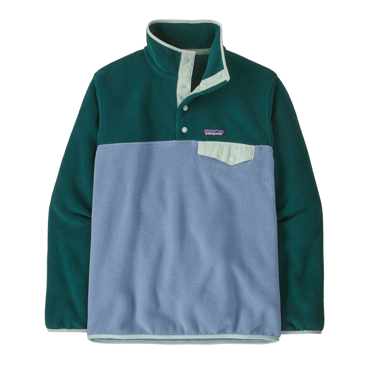 Patagonia W's Lightweight Synchilla Snap-T Fleece Pullover - Recycled Polyester Mother Tree: Barnacle Blue Shirt