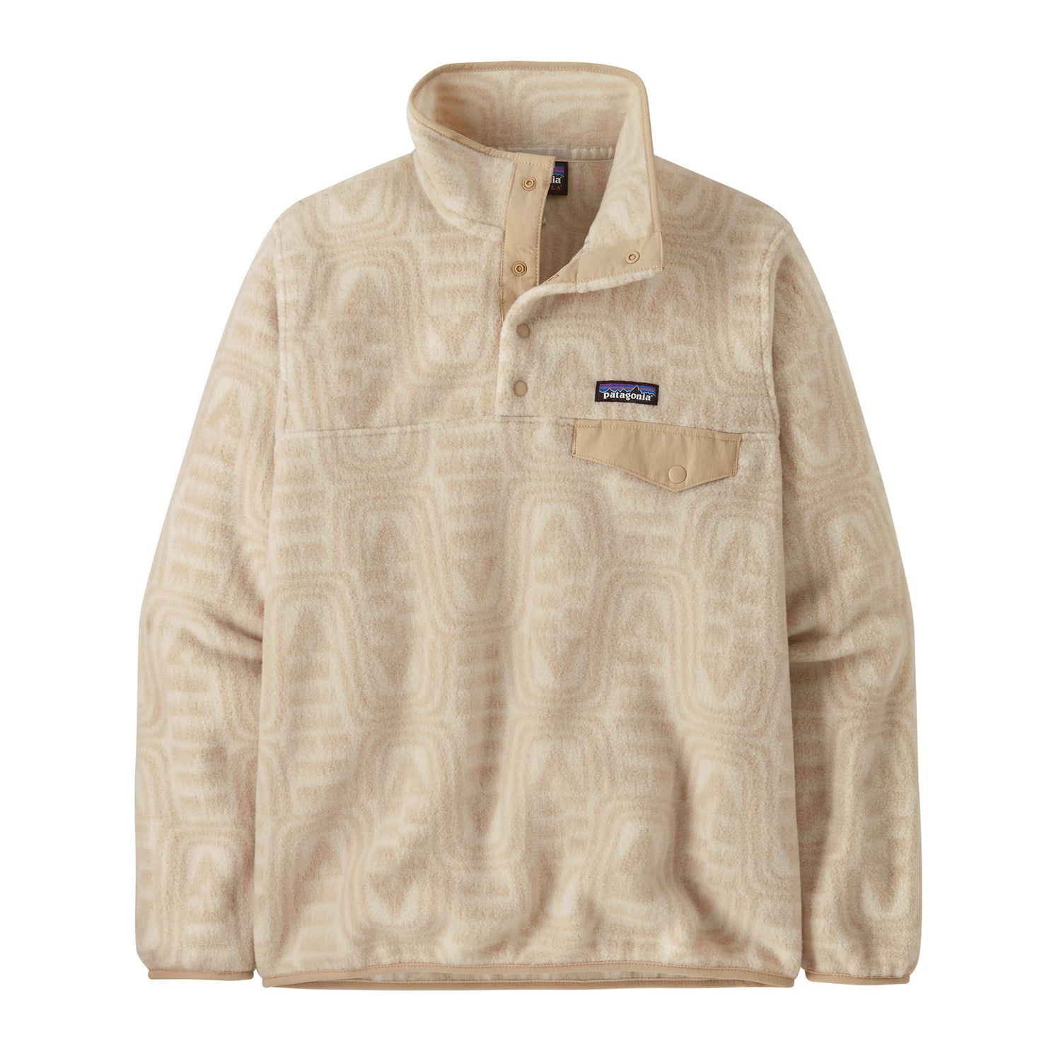 Patagonia W's Lightweight Synchilla Snap-T Fleece Pullover - Recycled Polyester Flow: Dyno White Shirt