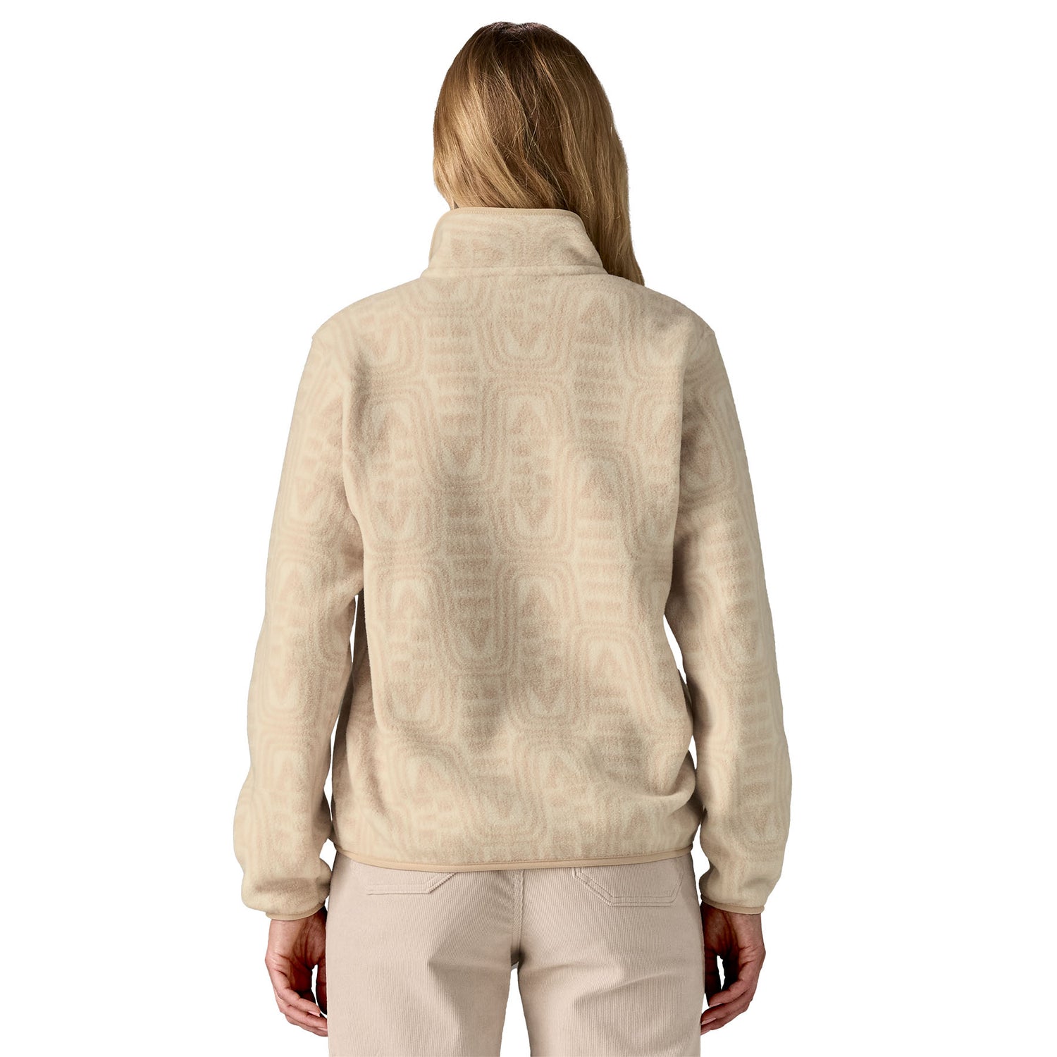 Patagonia W's Lightweight Synchilla Snap-T Fleece Pullover - Recycled Polyester Flow: Dyno White Shirt