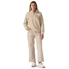 Patagonia W's Lightweight Synchilla Snap-T Fleece Pullover - Recycled Polyester Flow: Dyno White Shirt