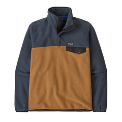 Patagonia M's LW Synch Snap-T Fleece Pullover - 100% Recycled Polyester Deer Brown Shirt