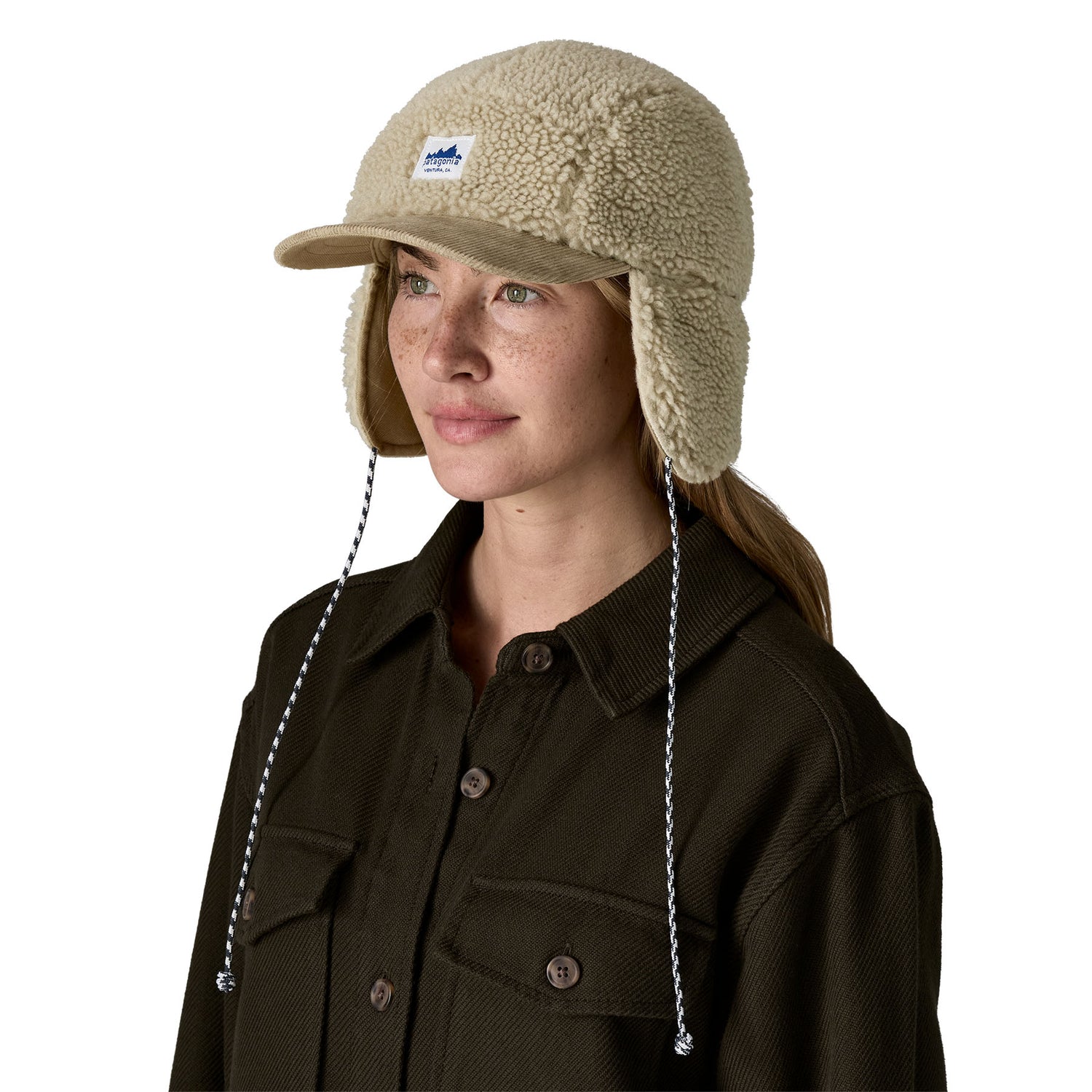 Patagonia Range Earflap Cap - Recycled polyester Pelican Headwear